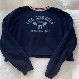 cropped long sleeve sweatshirt